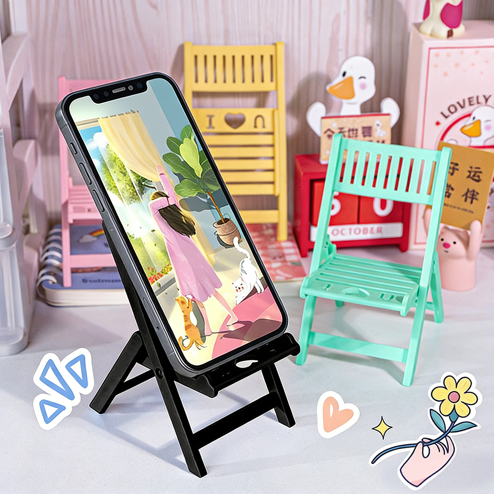 Mini Folding Chair Phone Stand - Kawaii Tech Accessories ulasan dan harga