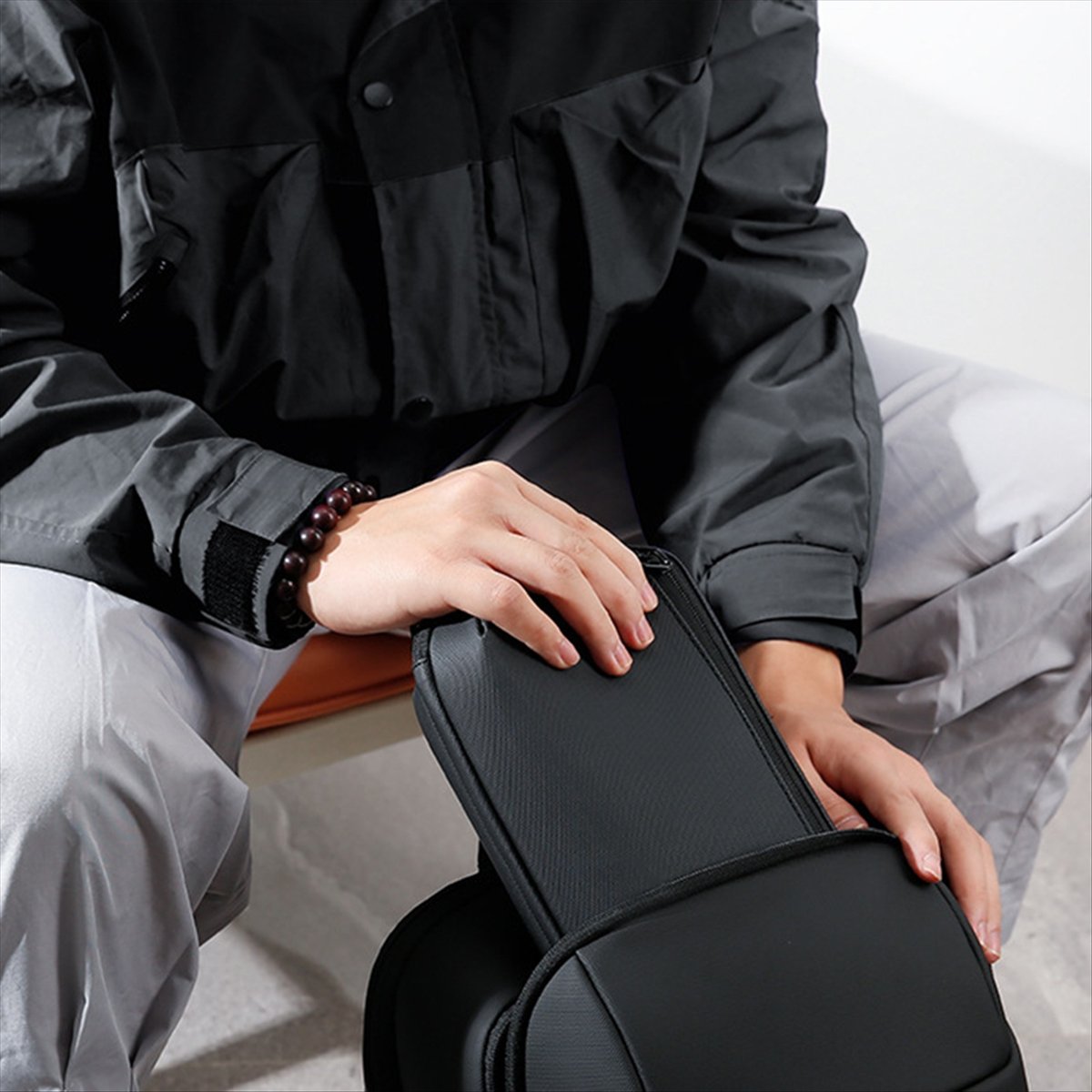 ☶❈＊♥AC1578-Waterproof Tech Pou - Tech Accessories Travel Organizer Pouch ulasan dan harga
